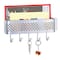 NEX™ Silver Wall-Mounted Mail Sorter and Key Organizer with 5 Hooks